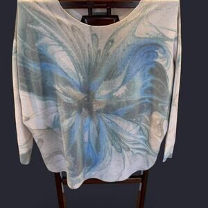 Blue and white abstract pattern